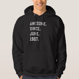 Sudadera 35º cumpleaños increíble desde junio de 1987
