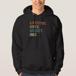 Sudadera 35 años de edad asombrosa desde el cumpleaños 1987
