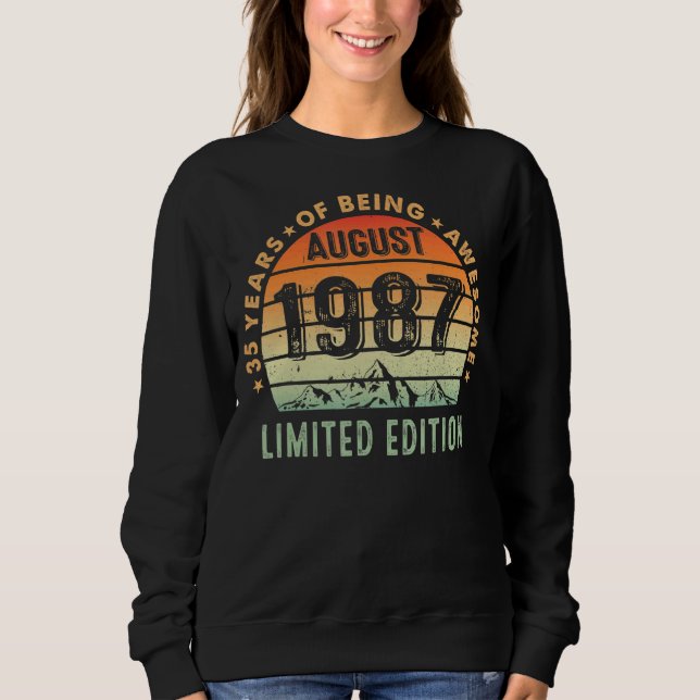 Sudadera 35 años de edad increíble desde agosto de 1987 35º (Anverso)