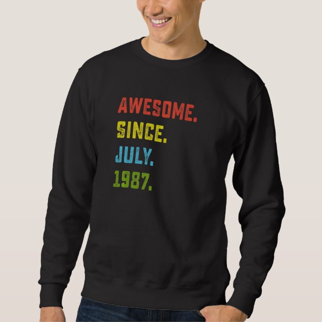 Sudadera 35 Años Increíbles desde julio de 1987 (Anverso)