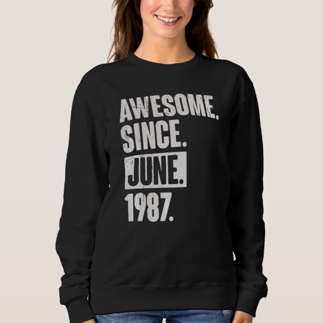 Sudadera 35 años trigésimo quinto cumpleaños desde junio de (Anverso)