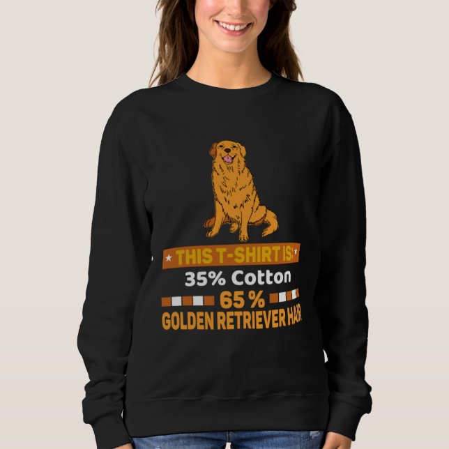 Sudadera 35 Cotton 65 Golden Retriever Hair  Dog Apparel (Anverso)