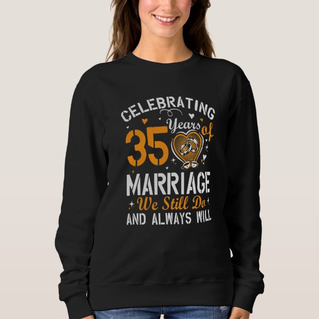 Sudadera 35th Wedding Anniversary Matching Couple Men Women (Anverso)
