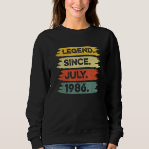 Sudadera 36.ª Leyenda retro vintage desde julio de 1986