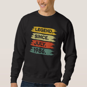 Sudadera 36.ª Leyenda retro vintage desde julio de 1986