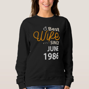Sudadera 36° Aniversario Boda de la mejor esposa desde juni