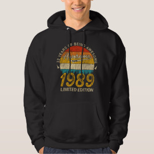 Sudadera 36 años de edad 1989 Regalo retro asombroso de 36 