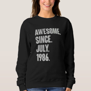 Sudadera 36 años trigésimo sexto cumpleaños desde julio de 