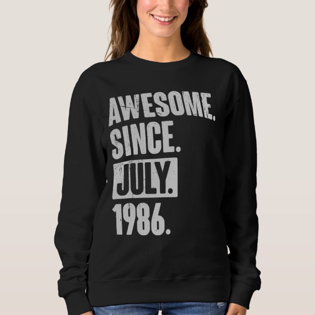 Sudadera 36 años trigésimo sexto cumpleaños desde julio de  (Anverso)
