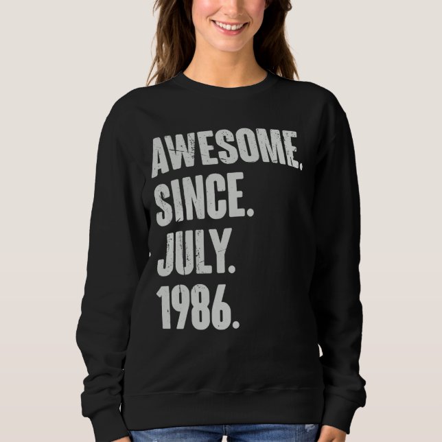 Sudadera 36 años trigésimo sexto cumpleaños desde julio de  (Anverso)