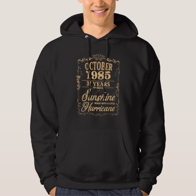 Sudadera 37.º Cumpleaños De Ella Que Nació El 1 De Octubre (Anverso)
