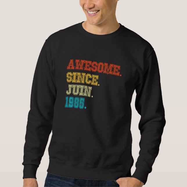 Sudadera 37.º cumpleaños increíble desde febrero de 1985 37 (Anverso)