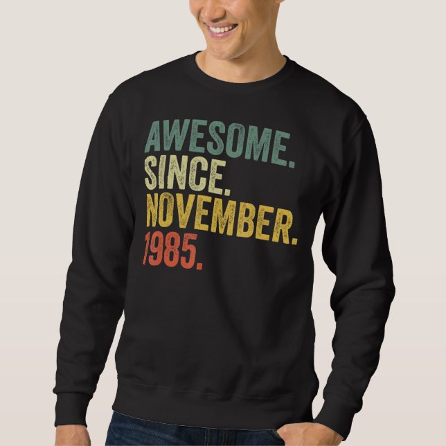 Sudadera 37.º cumpleaños increíble desde noviembre de 1985  (Anverso)