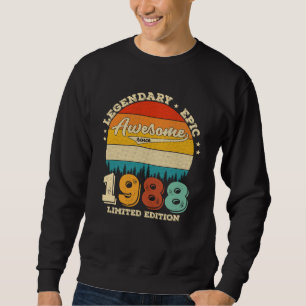 Sudadera 37 años de edad 1988: Impresionante regalo de cump