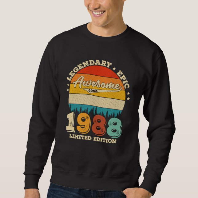 Sudadera 37 años de edad 1988: Impresionante regalo de cump (Anverso)