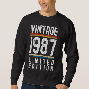 Sudadera 37 años Vintage 1987 37º cumpleaños Decoración