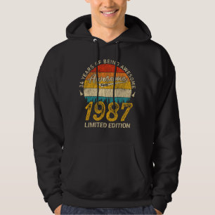 Sudadera 38 años de edad 1987 Regalo retro asombroso de 38