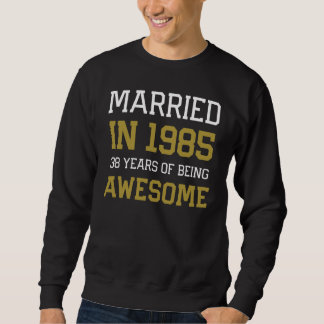 Sudadera 38th Anniversary for Men Married In 1985 Couples H