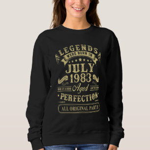 Sudadera 39ª Leyenda De Cumpleaños Nacida En Julio De 1983