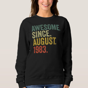 Sudadera 39.º cumpleaños increíble desde agosto de 1983 39 