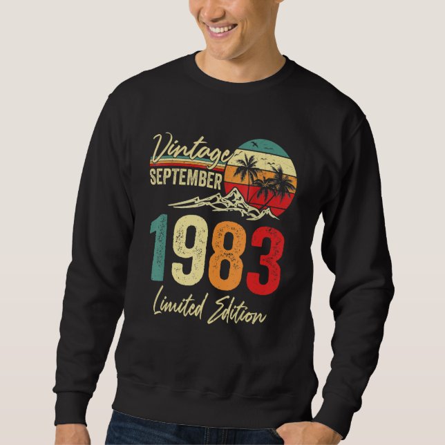 Sudadera 39 Yr Old Vintage September 1983  39th (Anverso)