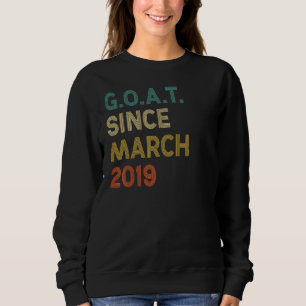 Sudadera 3.ᵉʳ cumpleaños Cabra de 3 años desde marzo de 201