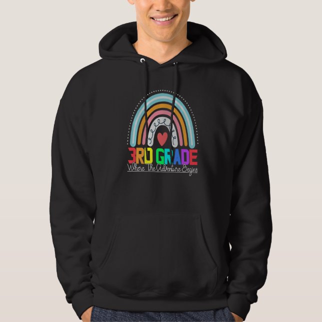 Sudadera 3.ᵉʳ equipo de profesores de leopardo de arco iris (Anverso)