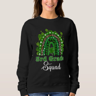 Sudadera 3.ᵉʳ Gnome arcoiris de tercer grado Feliz St Patri