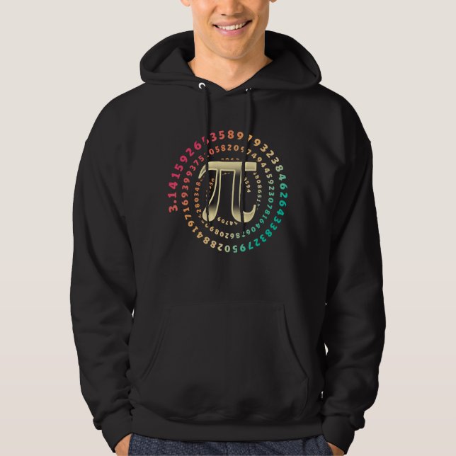 Sudadera 3.14 Número Pi Día Símbolo matemática Número irrac (Anverso)