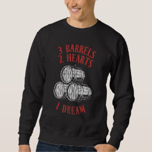 Sudadera 3 barriles 2 corazones 1 Carreras de barril de sue