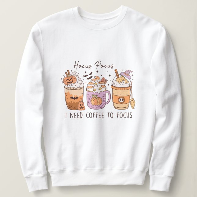 Sudadera 3 Café retro de Halloween, Hocus pocus Frappuccino (Anverso del diseño)