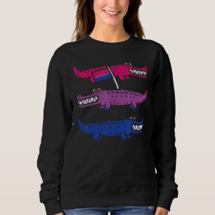 Sudadera 3 Crocodiles Bisexual Bandera Orgullo Lgbtq Animal