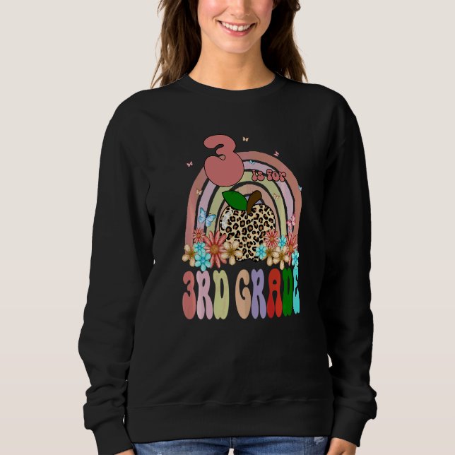 Sudadera 3 Es Para Profesor De 3er Grado Arcoiris Groovy Ma (Anverso)
