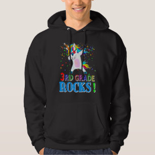 Sudadera 3 Grado Rocks Dabbing Unicorn De Tercer Grado Te