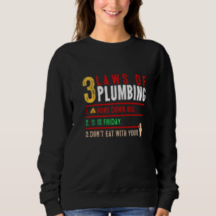 Sudadera 3 Leyes De Tubería De Mano De Fontanería