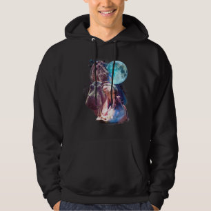 Sudadera 3 Luna Hippo Divertido Hippopótamo Gráfico Lov Ani