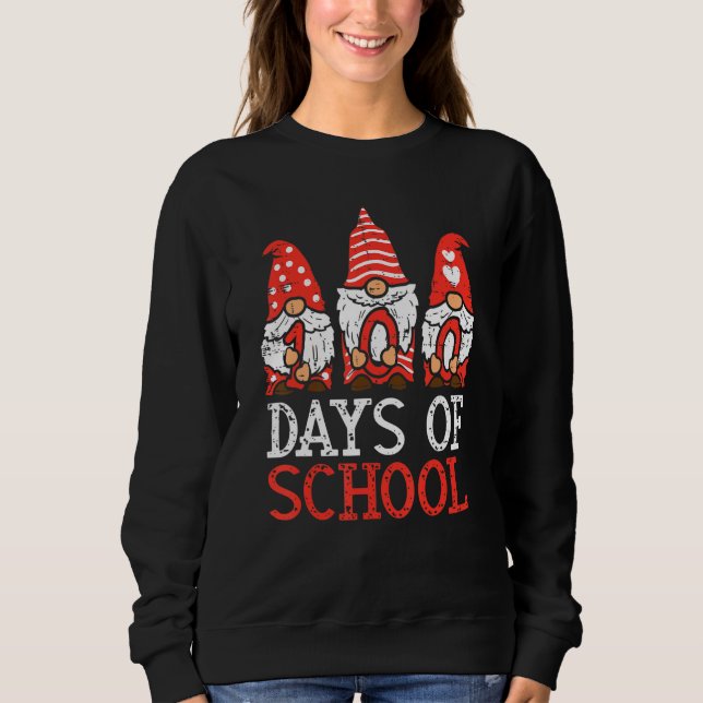Sudadera 3 Nordic Gnomes 100 Days Of School 100th Day Teach (Anverso)