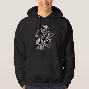 Sudadera 3 Skeleton de tres cráneos Horror escalofriante Ha