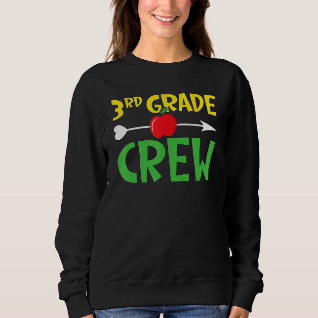 Sudadera 3rd Grade Crew Student Back To School Students Gra (Anverso)