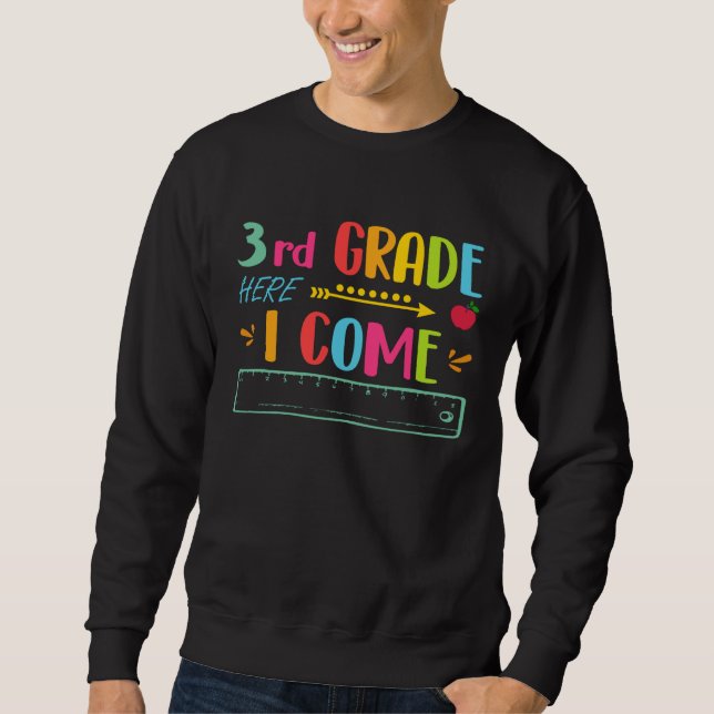 Sudadera 3rd Grade Here I Come Happy First Day Of School (Anverso)