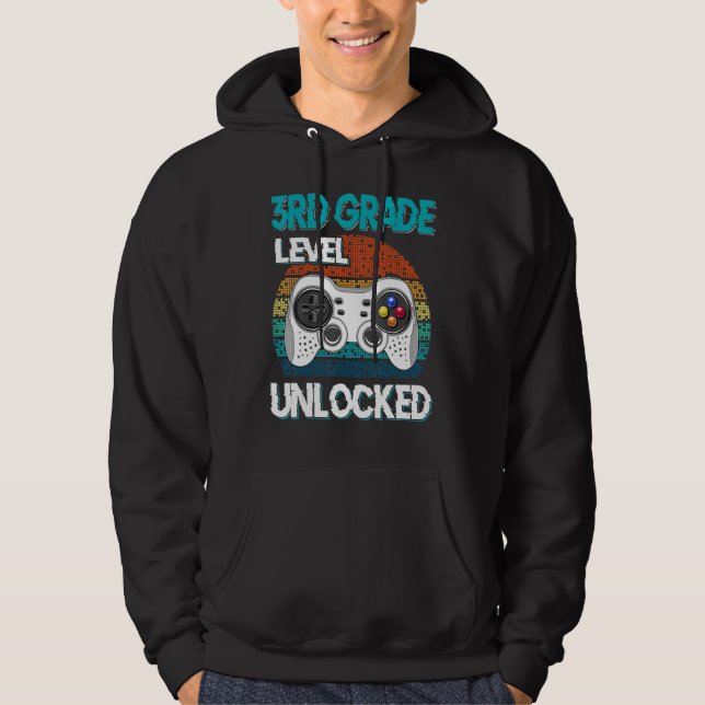 Sudadera 3rd Grade Level Unlocked Gamer Boys Kids Back To S (Anverso)