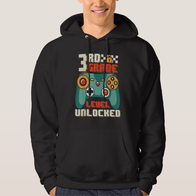 Sudadera 3rd Grade Level Unlocked Video Game Back To School (Anverso)