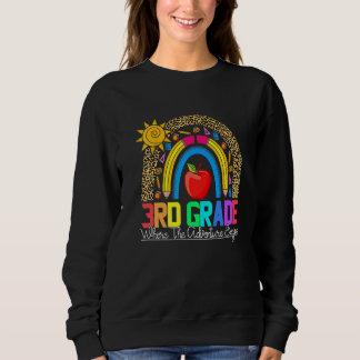 Sudadera 3rd grade rainbow leopard teacher team third grade