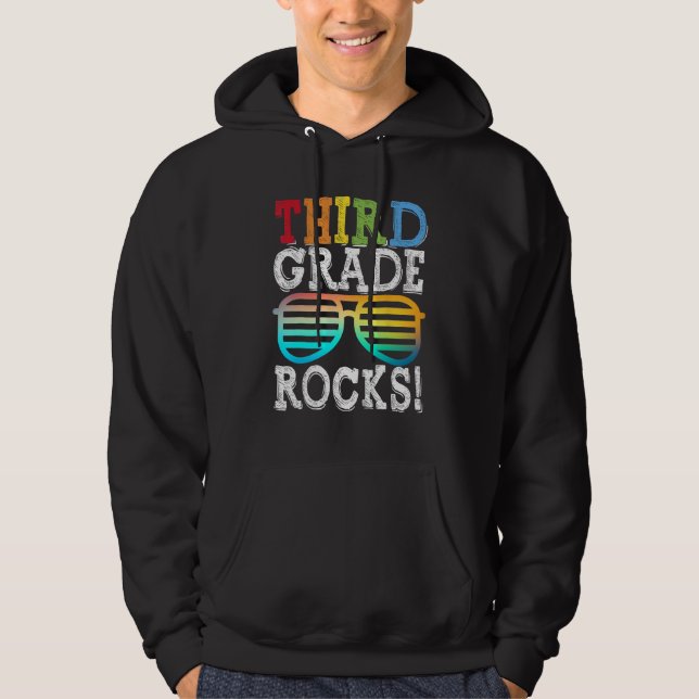 Sudadera 3rd Grade Rocks Third Grade Squad Back To School T (Anverso)