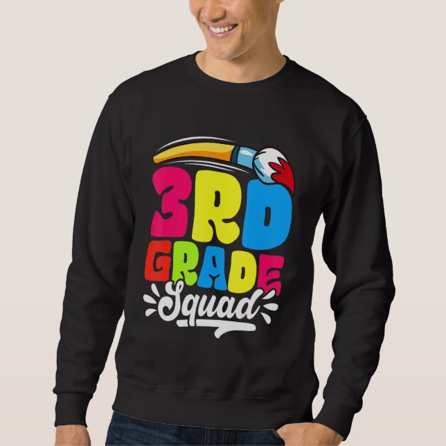 Sudadera 3rd Grade Squad Back To School First Day Of School (Anverso)