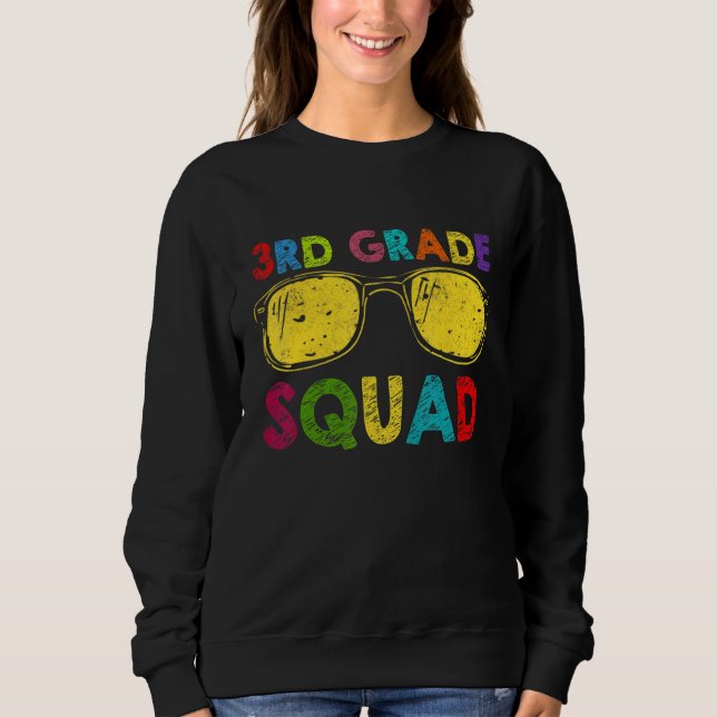 Sudadera 3rd Grade Squad Back To School Third Grade Teacher (Anverso)
