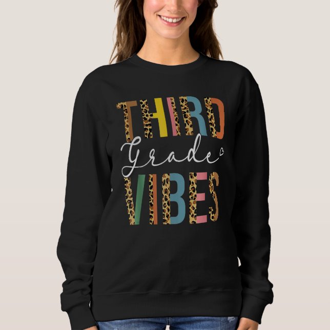 Sudadera 3rd Grade Teacher Back To School  Third Grade Vibe (Anverso)