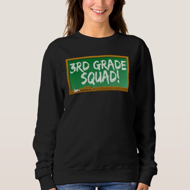 Sudadera 3rd Third Grade Squad Chalk Board (Anverso)
