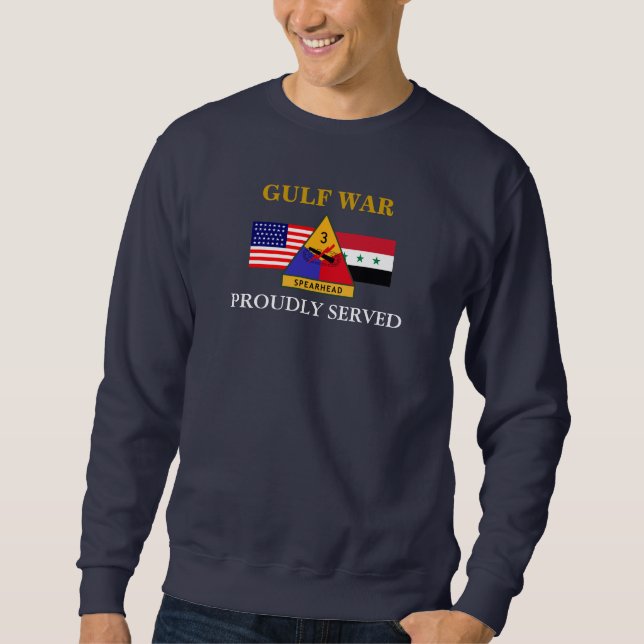 Sudadera 3ro CAMISETA de la GUERRA del GOLFO de la DIVISIÓN (Anverso)