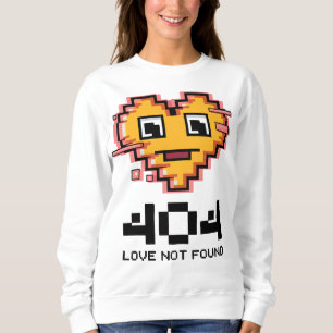 Sudadera 404 Amor No Encontrado - Corazón Pixel Glitched